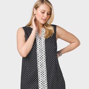 Polka dot crochet dress. Jones Studio
